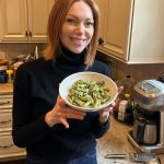Laura Prepon Instagram - This week, #GetYourPrepOn with me as I make a pesto pasta using prepped ahead ingredients - made with my spiced nuts recipe.😋 #PrepOn