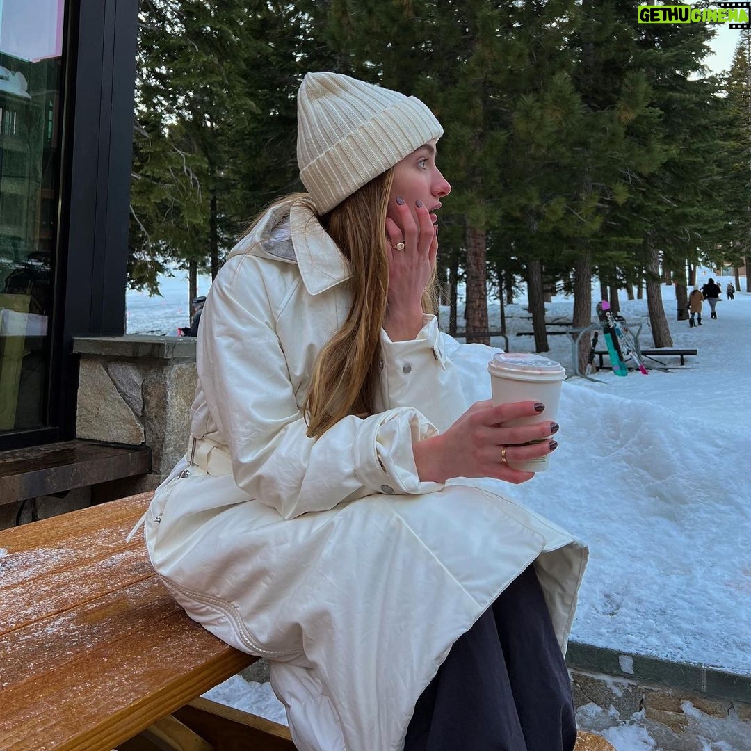 Lauren Orlando Instagram - staying warm Lake Tahoe, California
