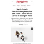 Laurent Bourgeois Instagram - @rollingstonein @rollingstone grateful 🙏🏽🙏🏽 @officiallestwins @lestwinsoff @lestwinson #lestwins #lestwinsclique. Click link in story to read article. CLICK LINK IN BIO to listen to STRANGER