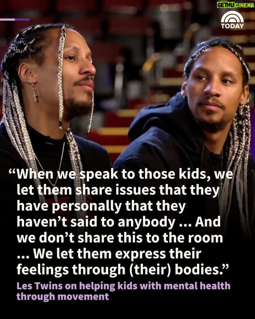 Laurent Bourgeois Instagram - Twin dancers Laurent (@lestwinsoff) and Larry (@lestwinson) Bourgeois, also known as @officiallestwins, are two of Beyoncé's most famous dancers. This morning in honor of #WorldMentalHealthDay, they opened up to @donnafarizan about how they are harnessing the power of dance to teach students how to express feelings through movement.
