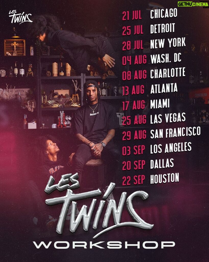 Laurent Bourgeois Instagram - Europe was amazing! Next up United States. Let’s Go…. Tickets sales for select cities will begin July 4th on Eventbrite. Make sure you follow LESTWINS on Eventbrite to be the first to know which tickets are available. #lestwins #workshoptour #renaissance #hiphop #dance #workshop 🎨: @dynamixdancestudioo