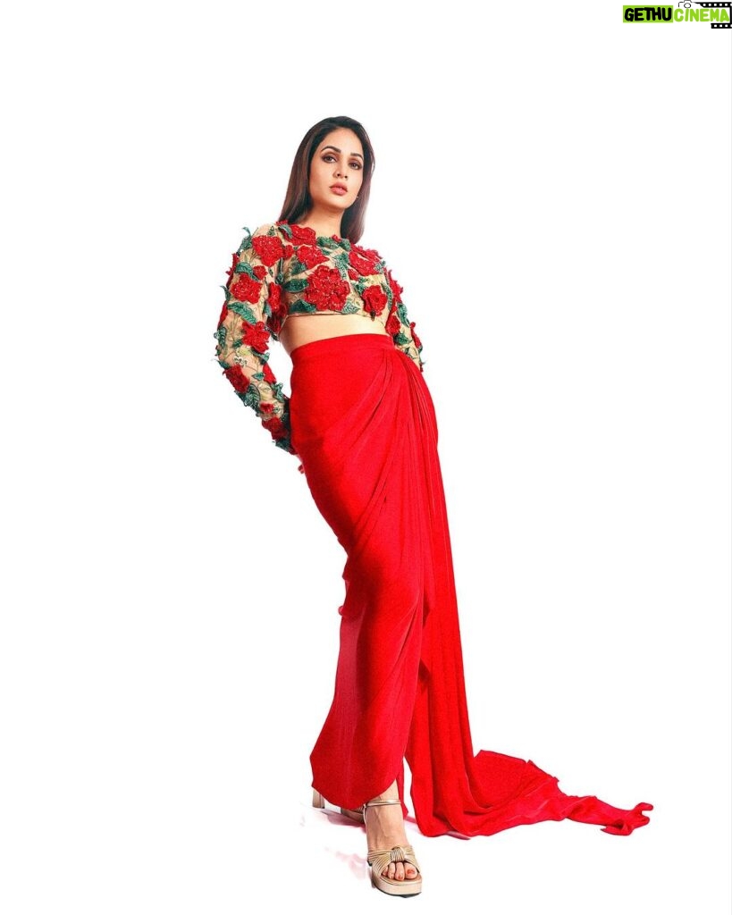 Lavanya Tripathi Instagram - “Red, the color of love, speaks volumes without uttering a word. Happy Valentine’s Day! #LoveInRed” . . . Outfit ❤️- @archanaraolabel 📸- @pranav.foto