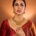 Lavanya Tripathi Instagram - Having been born in Ayodhya, the divine residence of Lord Rama, I feel incredibly lucky to witness this auspicious occasion. It is a moment of great pride for me and all fellow bharatvasi ( citizens of india) as we witness the Pran-Pratishta of Lord Sri Ram. Wearing the Ram parivar jewelry adds a personal touch to this joyous occasion. This Pran-Pratishta ceremony not only holds significance for Ayodhya but for the entire nation. It is a time when the nation as a whole comes together to celebrate and rejoice in the divine presence of Lord Rama. It is a moment that unifies us all, May it foster a sense of unity among all its citizens and strengthen the bonds that hold our diverse country together. With Jai Shri Ram on our lips and hearts filled with devotion, let us pray for peace, understanding, and goodwill to prevail in Ayodhya and throughout India. Jai Shri Ram! 🙏 #ayodhyarammandir🚩 #ayodhya #rammandir Thank you @anithareddy_curate & @tritikshajewels for curating this look for me. 📸- @pranav.foto