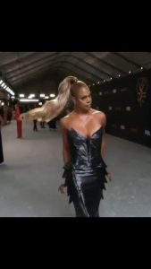 Laverne Cox Instagram - I had a job to do yesterday and I had an absolute blast hosting #LiveFromE. Television remains in her golden age. ... But a day later as I reflect on yesterday, I could just cry. I'm starting to cry as I type this. You all know I love Mugler. Getting to wear @manfredthierrymugler's ICONIC Les Echineides dress from his S/S 1989 Les Atlantes collection is truly a fashion dream realized. I still can believe I was on live television in this dress. I'm literally obsessed with this dress and collection and with Mugler. ... I am told this is 1 of 3 possibly 4 of these dresses that were ever made and the only one in this color. The color in this lurex fabric reads completely differently depending on the lighting. In this glambot video it appears to be black leather. It definitely not black or leather. But it's exciting how the dress is alive. I believe the photos I Pinned that @sequoiaemmanuelle shot reflect the color most accurately. ... If you don't know this collection I recommend going to watch the video of the full show on YouTube. #ThierryMugler ss 1989 #ThierryMuglerVintage #ThierryMuglerArchives #muglerette #muglerized