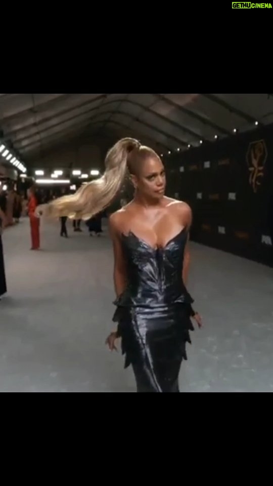 Laverne Cox Instagram - I had a job to do yesterday and I had an absolute blast hosting #LiveFromE. Television remains in her golden age. ... But a day later as I reflect on yesterday, I could just cry. I'm starting to cry as I type this. You all know I love Mugler. Getting to wear @manfredthierrymugler's ICONIC Les Echineides dress from his S/S 1989 Les Atlantes collection is truly a fashion dream realized. I still can believe I was on live television in this dress. I'm literally obsessed with this dress and collection and with Mugler. ... I am told this is 1 of 3 possibly 4 of these dresses that were ever made and the only one in this color. The color in this lurex fabric reads completely differently depending on the lighting. In this glambot video it appears to be black leather. It definitely not black or leather. But it's exciting how the dress is alive. I believe the photos I Pinned that @sequoiaemmanuelle shot reflect the color most accurately. ... If you don't know this collection I recommend going to watch the video of the full show on YouTube. #ThierryMugler ss 1989 #ThierryMuglerVintage #ThierryMuglerArchives #muglerette #muglerized