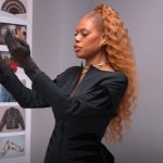 Laverne Cox Instagram - A snippet from my visit to @fitnyc to visit some of their Mugler archives. I brought one of the iconic 1979 gold lamé dresses from my own collection to compare with the stunning 1979 pleated dress from their archive. 1970s Mugler is so special to me for too many reasons to list here. Go watch the full video on YouTube. Link in my bio. ... #ThierryMuglerVintage #ThierryMuglerArchives #ThierryMugler #Muglerette #Muglerized