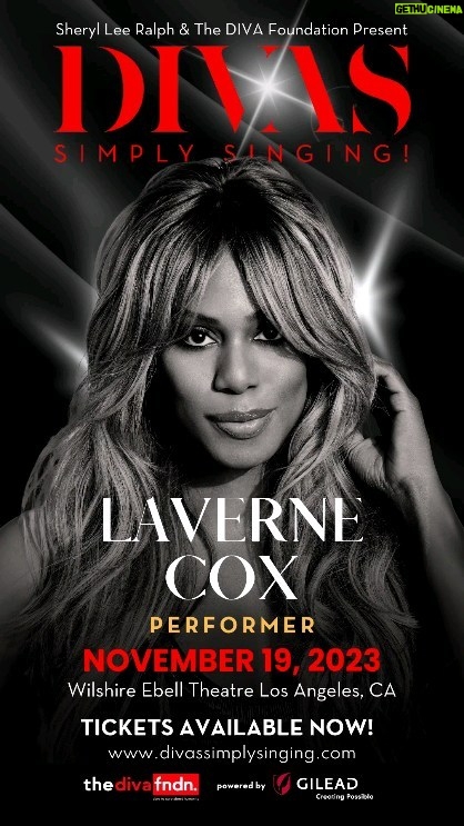 Laverne Cox Instagram - When the legendary @thesherylleeralph asks, one has to say yes. I'll be singing live November 19 for @divassimplysinging in support of the incredible @thedivafoundation which for the past 33 years has been raising money for HIV/AIDS. Audience can buy their tickets to the show now at divassimplysinging.com Audience can donate by SMS Messaging - TEXT DIVAS to 76278 or visiting our website divassimplysinging.com. #TransIsBeautiful
