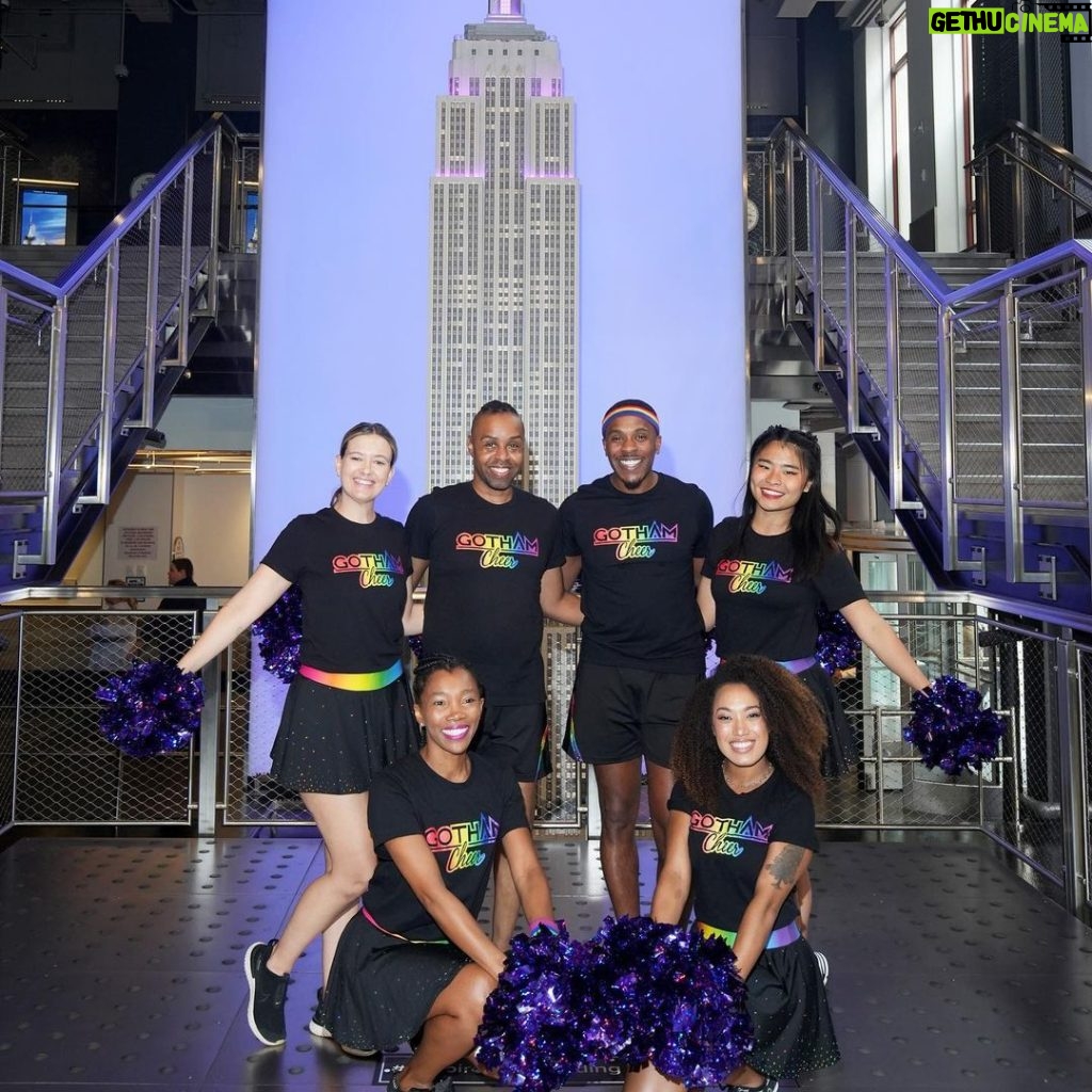 Laverne Cox Instagram - Today, we were with @lavernecox as she lit the Empire State Building purple in partnership with @sally_hansen in honor of #SpiritDay and to support LGBTQ youth. Special thanks to @gothamcheer as well as GLAAD board members @peppermint247 and @_samanthalux! Go purple tomorrow to celebrate Spirit Day! 💜 (Photos by Rob Kim/Getty Images for Empire State Realty Trust)