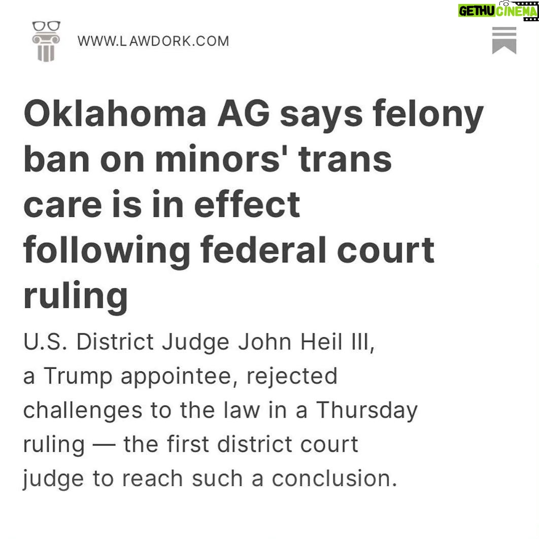 Laverne Cox Instagram - repost via @instarepost20 from @chasestrangio The last eight days have possibly been the most professionally devastating of my life. Anti-trans health bans have gone into or stayed in effect in multiple states as conservative courts have ruled in favor of the anti-trans lawmakers who have effectively capitalized on the rhetoric that demonizes our lives, bodies and health care. In this last year, our material realities have been altered in catastrophic ways that will continue to be unraveled over the coming years. We have seen a loss of care in a matter of months that parallels abortion care erosion that took place over decades. In the span of a week, three devastating court rulings have potentially changed the course of trans litigation for years—if not decades. And there is so little awareness of how quickly and dangerously this is playing out. Even in the context of exceedingly conservative courts we are seeing departures from typical practice in favor of harming us and upending our lives. Soon, state legislatures will convene again and further target trans life and as the GOP primaries pick up, we will be situated as either a posturing device for the right to establish their far right credentials or an example of progressivism having gone too far for the center (which include many dems). In liberal enclaves gender binaries will be reinforced and our existence quietly questioned or publicly debated in the manner of the NYT. This is not the time for silence from allies and accomplices. They have trained their attacks on us but make no mistake everyone is imperiled by this. Today feels hopeless but by tomorrow I will be energized. In this fight I will stay focused on our histories of resistance and our indefatigable ability to love and care for each other. Please if you read this post consider this a ten alarm fire. I will work on action items over the weekend. And follow @lawdorknews for the latest on the legal landscape/hellscape.