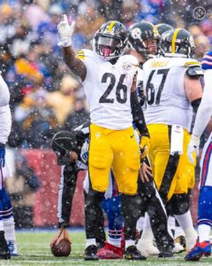Le'Veon Bell Instagram - Throwback to when Lev went OFF against the Bills 🥶 📺: #PITvsBUF 1/14 at 1 PM ET on CBS