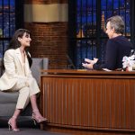 Lea Michele Instagram - Tune in tonight to @latenightseth (📸 @LloydBishop / NBC)