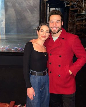 Lea Michele Instagram - My dear friend of a million years @skylarastin came to @funnygirlbwy last night. ❤️