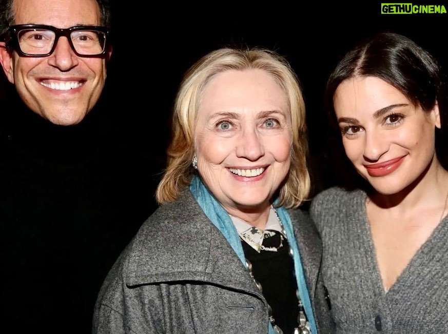 Lea Michele Instagram - What an honor having @hillaryclinton at @funnygirlbwy last night.🙌🏻 (📸 @bruglikas )