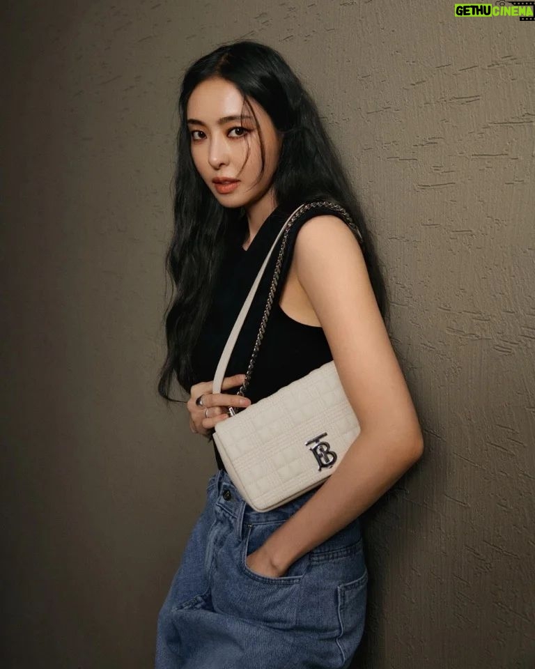 Lee Da-hee Instagram - burberry🖤 #ad #Burberry #TheLolaBag
