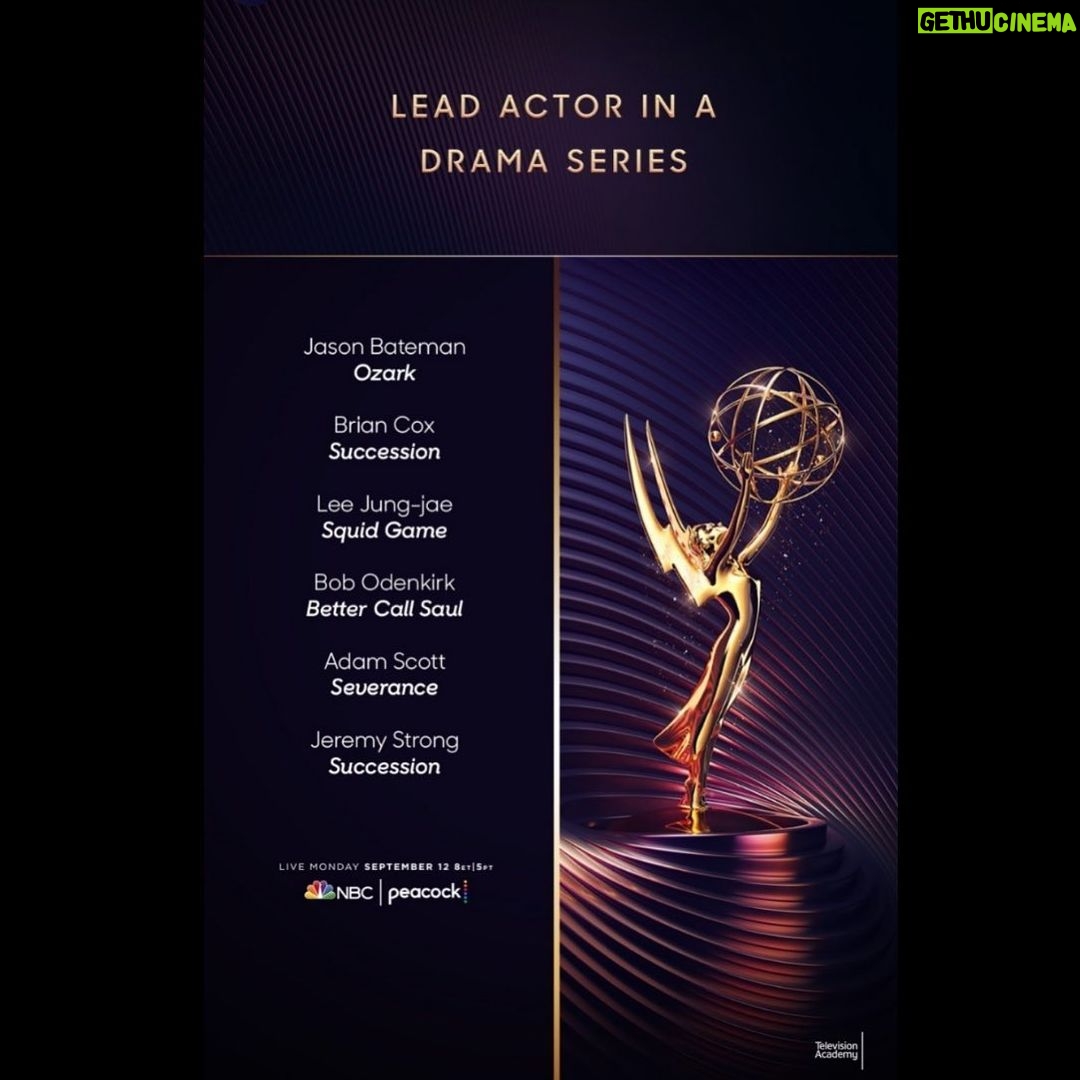 Lee Jung-jae Instagram - @emmy_awards2022 @squidgamenetflix