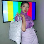 Leejung Lee Instagram - #광고 I could wear pink everyday with @meisseymiyake_official @baobaoisseymiyake_official 💕 #미이세이미야케 #meisseymiyake #바오바오백 #BAOBAO