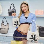 Leejung Lee Instagram - _ Lee Lee loves Miu Miu💙 #MiuMiu #미우미우 #광고 갤러리아명품관 (The Galleria)