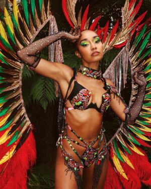 Leigh-Anne Instagram - Carnival 23 💚💛🖤❤️