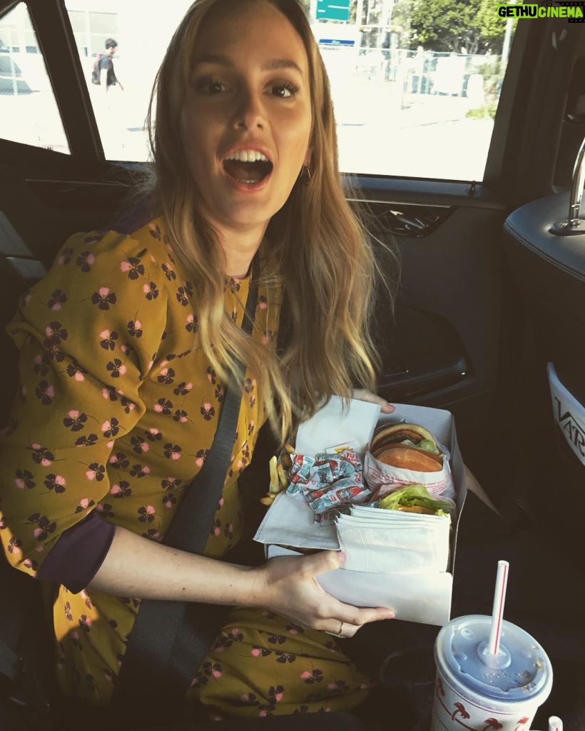 Leighton Meester Instagram - Flattering photo feat. In-n-out doing press for #MakingHistory #treats