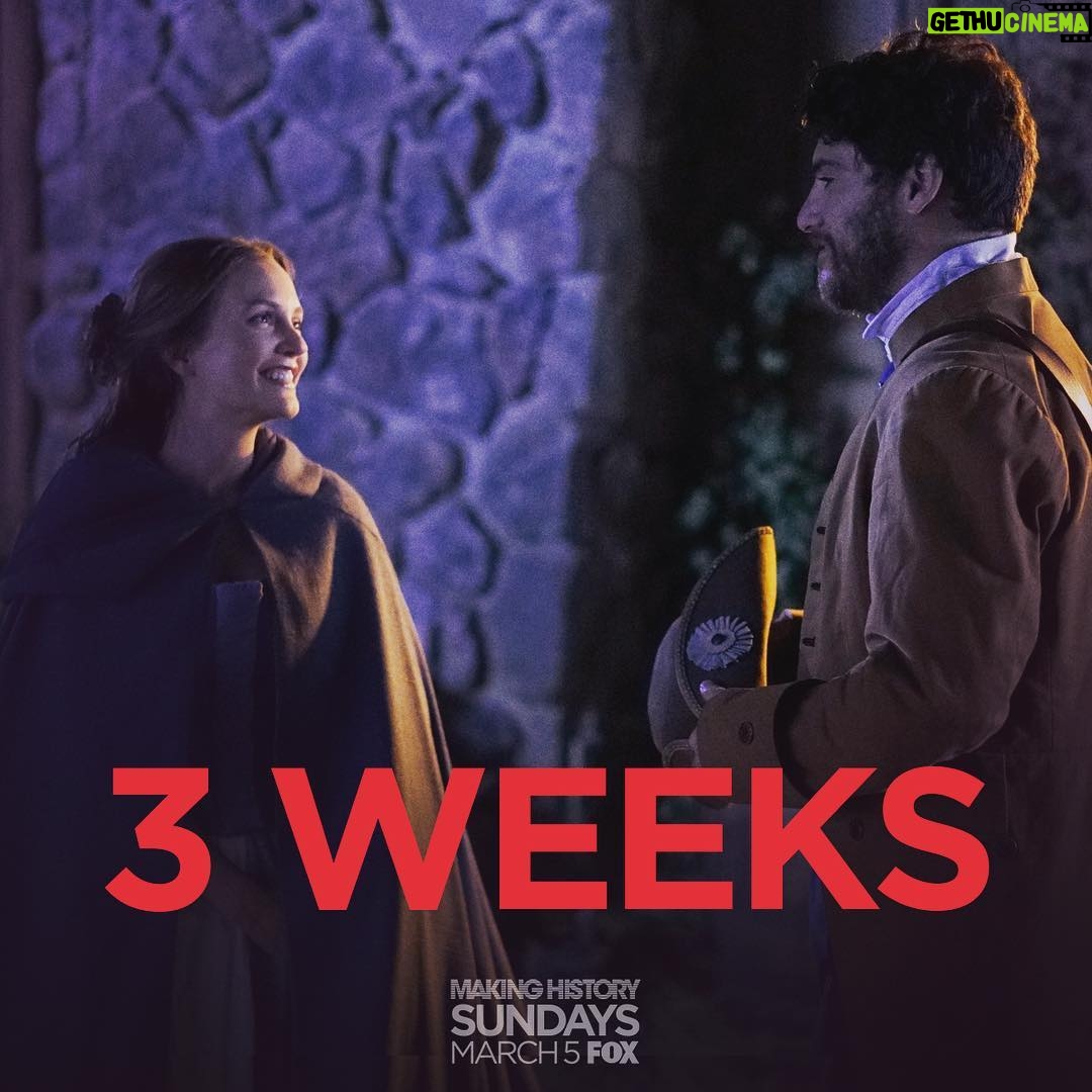 Leighton Meester Instagram - Get ready for a blast in the past in THREE weeks! #MakingHistory premieres on March 5 on FOX at 8:30pm 🙆🙆