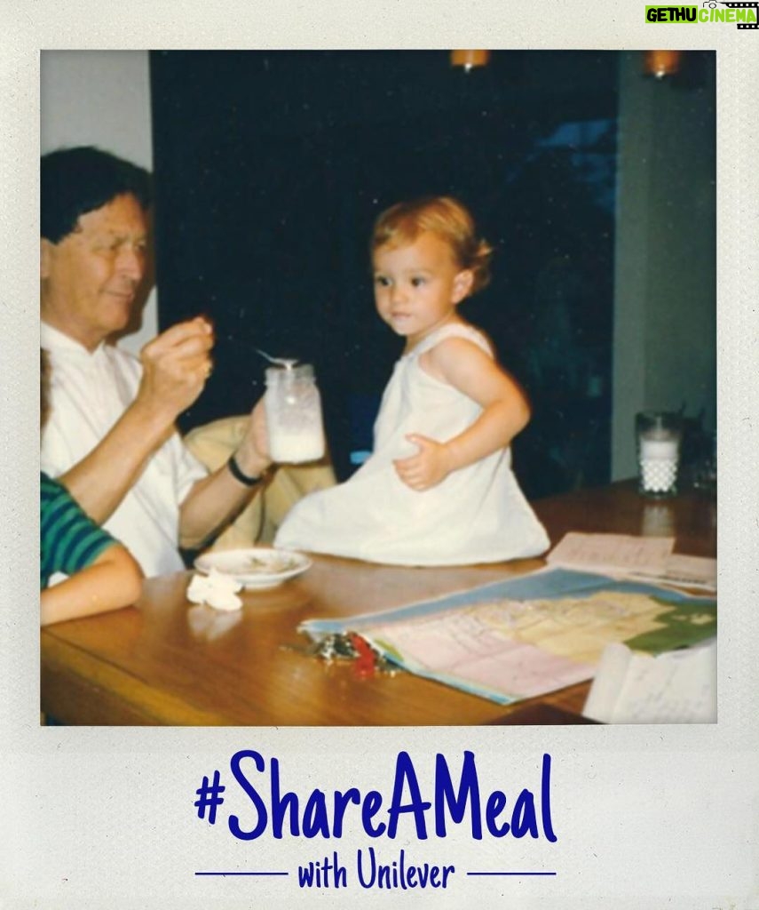 Leighton Meester Instagram - Sharing a #tbt with my grandfather as a reminder of how lucky I was to always have food on the table. Now I'm working with @UnileverUSA #ShareAMeal to end child hunger. Each LIKE/COMMENT = 1 meal to @FeedingAmerica. Join me & Unilever to reach 1 million meals by 11/27. #tbt to #ShareAMeal. Learn more @UnileverUSA #ad