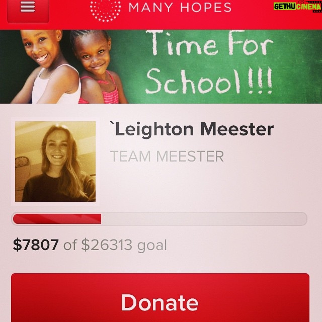 Leighton Meester Instagram - I'm amazed at the amount of donations, large and small, that Team Meester has gotten! Look where we are in our goal. Every few minutes my phone blows up with new donations. About to send thank you's to donors. Let's keep going! Invest.manyhopes.org/teammeester link is in my bio