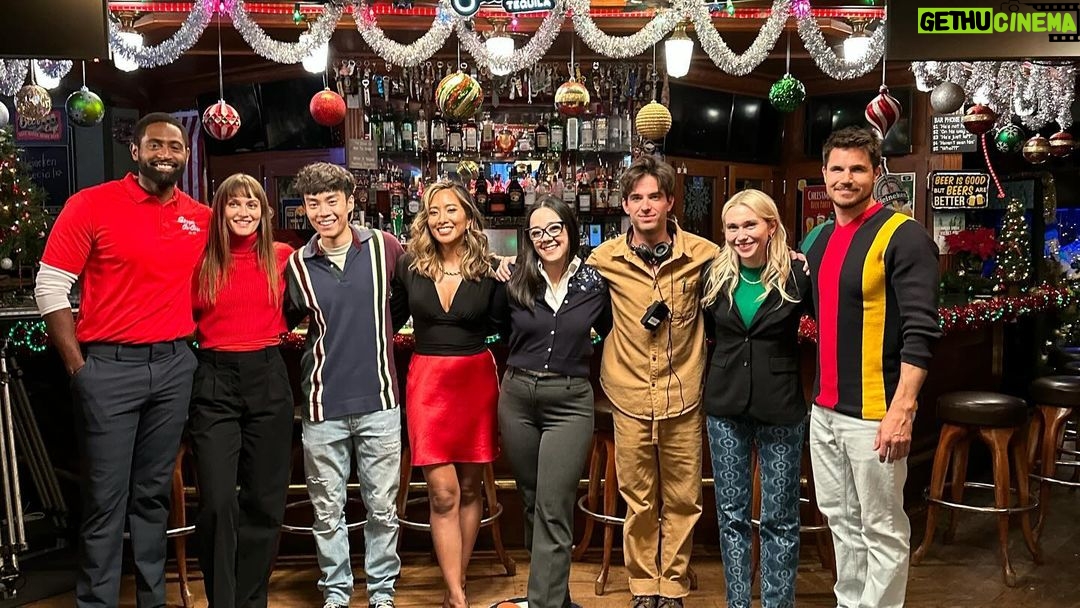 Leighton Meester Instagram - What a special time with this family. Can you tell we had fun? Can you imagine trying to keep it together filming with them? #exmas 🎄🎉