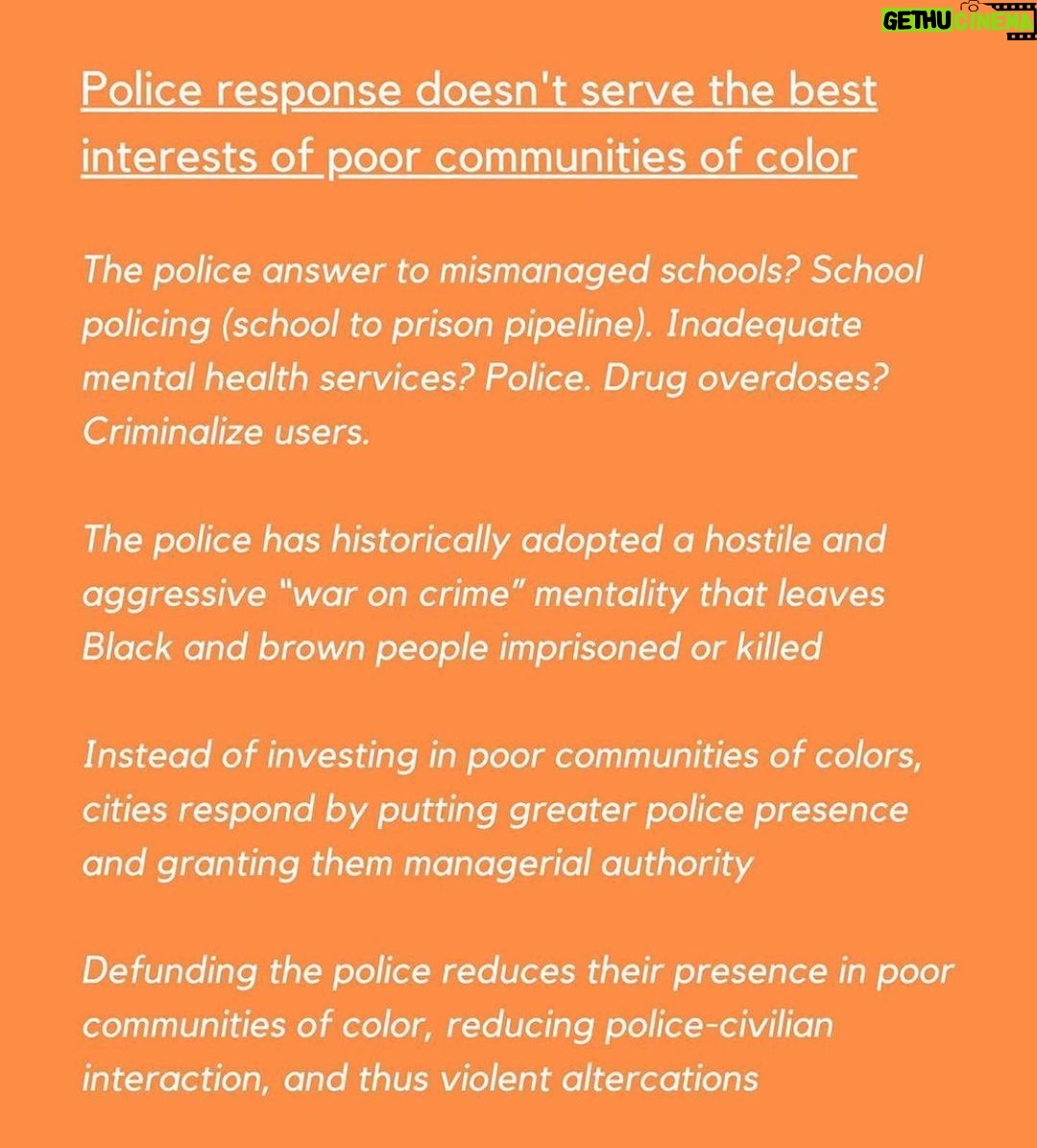 Leighton Meester Instagram - Via @theslacktivists- #defundthepolice explained. Invest in education, healthcare, housing. Link in my bio to sign petition and donate while you’re there