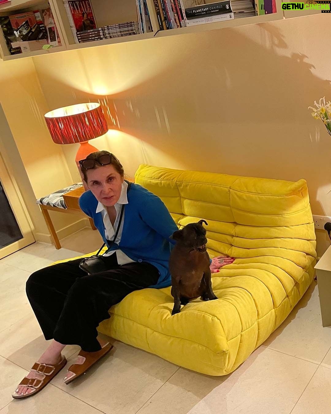 Lena Dunham Instagram - I’ve always been a homebody- a hermit, a house cat, a bed creature. Combine natural introversion, chronic illness/pain and a career as a writer and you have a recipe for being HOME. A lot. Maybe that’s why I feel such a need to customize my environment and such a passion for decor. Ever since childhood I’ve obsessively adorned every surface with craft paint, contact paper- and even a phase of scribbling on my walls with pencil as a pissed off teen. I’ve moved around a lot in the last ten years, which has meant lots of feathering my nest- but nothing has given me more pleasure than taking on my own interior design project in London over the last 3 months. Inspired by the studios and salons of artists I love- Georgia O’Keefe, Gertrude Stein- and books about my favorite designers past and present- David Netto, David Hicks, Ward Bennett, Michael S. Smith, Beata Heumann- I’ve had the distinct joy of creating a place where @attawalpa and I can feel safe, create and dream (and a place where dog pee, spills and life happening are not an emergency. It’s hard to stain when everything is a wild color!) I’ve also become much more aware of what disposable/mass-produced furniture is doing to our endangered planet. As a result, we have embraced the pleasure of vintage pieces which are full of joyful ghosts and fascinating imperfections. Below, a glimpse into our little world- though we are just getting started. (Tap for credits where we can but a lot is deep Google sourced vintage. All paint used is Farrow & Ball, which I’ve found I respond to best in terms of fumes and toxicity- us auto-immunity queens gotta be careful! Yet another reason not to have factory made furnishings all around, and for once the healthier option is the more affordable one, since vintage is cheaper and sometimes even free...)