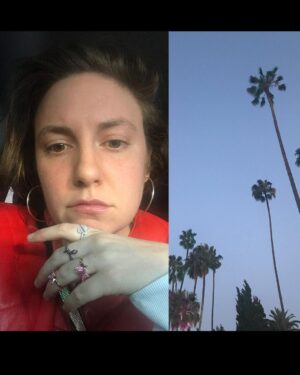 Lena Dunham Instagram - These pictures tell a little story- hollow eyes, shaky identity as expressed by cliche radical hair color change, pleading notes to self with a false tone of uplift... Right before I found that Robin’s Egg on the ground I got sober, 4 years ago today. I kept changing my hair. I kept writing myself notes. But even in the broodiest selfies my eyes looked occupied again, and somewhere along the way I started smiling like I meant it. Sobriety isn’t the solution for everyone and it’s not a quick fix. We all do life differently. There are a lot of ways to be a person and nobody gets out of here alive, so the goal is to do it with minimal hurt and maximal grace. Sobriety jump started my relationship with something bigger than myself, restored my infinite curiosity and reminded me of who I had always been. And now I’ve been at it for a full presidential term. If you see me today, matcha is on me.