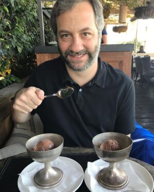 Lena Dunham Instagram - Happy Birthday to my first husband @juddapatow! The marriage was one of convenience, but I came to love you nonetheless. Sorry I kept the diamond! (Photo credit/ring credit the perfect @lesliemann)