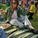 Lesley-Ann Brandt Instagram – @levis head to toe with a little @denimtears