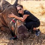 Lesley-Ann Brandt Instagram - Nothing prepares you for your first encounter. Meeting Harvey was truly special. On this day, I was given the honor of helping Dr Johan from @savingthesurvivors put a new covering over Harvey’s wound. He had been poached and I got to see first hand, just what that brutality looks like. Please consider a monthly donation to @savingthesurvivors who provide low cost and in many cases, free veterinary care to poached African wildlife across the continent. 🦏🌍