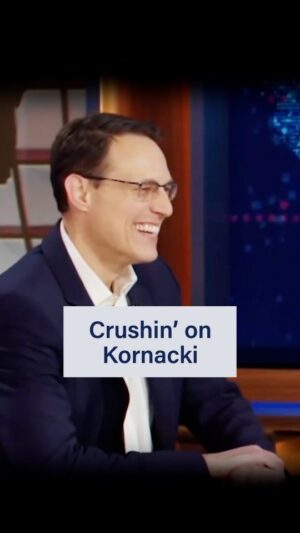 Leslie Jones Instagram - The moment when @lesdogggg finally met her news crush Steve Kornacki (@steve01450)
