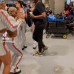 Leslie Jones Instagram - What a day first i had a great press day on @theviewabc then to the @nyknicks game where THEY WON!! I love coming to New York!! Thanks for going with me @gina_bo_beanaa oh yea the New York Knick city dancers used my move at the end of their dance I was so pumped!