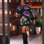 Leslie Jones Instagram - I had a GREAT time on the @kellyclarksonshow and I looked cute too in my @amurofficial dress 😃 Stylist: @brianmcphatter x @bmcstylez Hair: @cheriejohnson50 x MUA: @lolasbeautymark Dress: @amurofficial x Boots: @ninewest