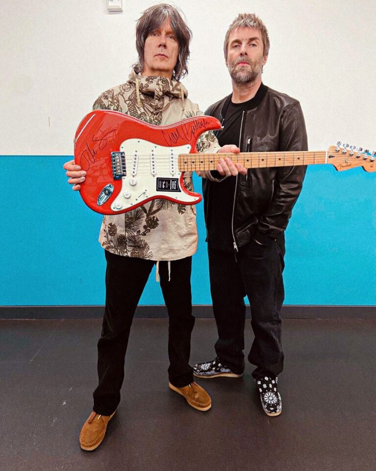 Liam Gallagher Instagram - “As long as there’s loads of guitars, I’m in.” Order the new album from @roughtrade by 5pm today to win a signed Fender Stratocaster. Link in stories.