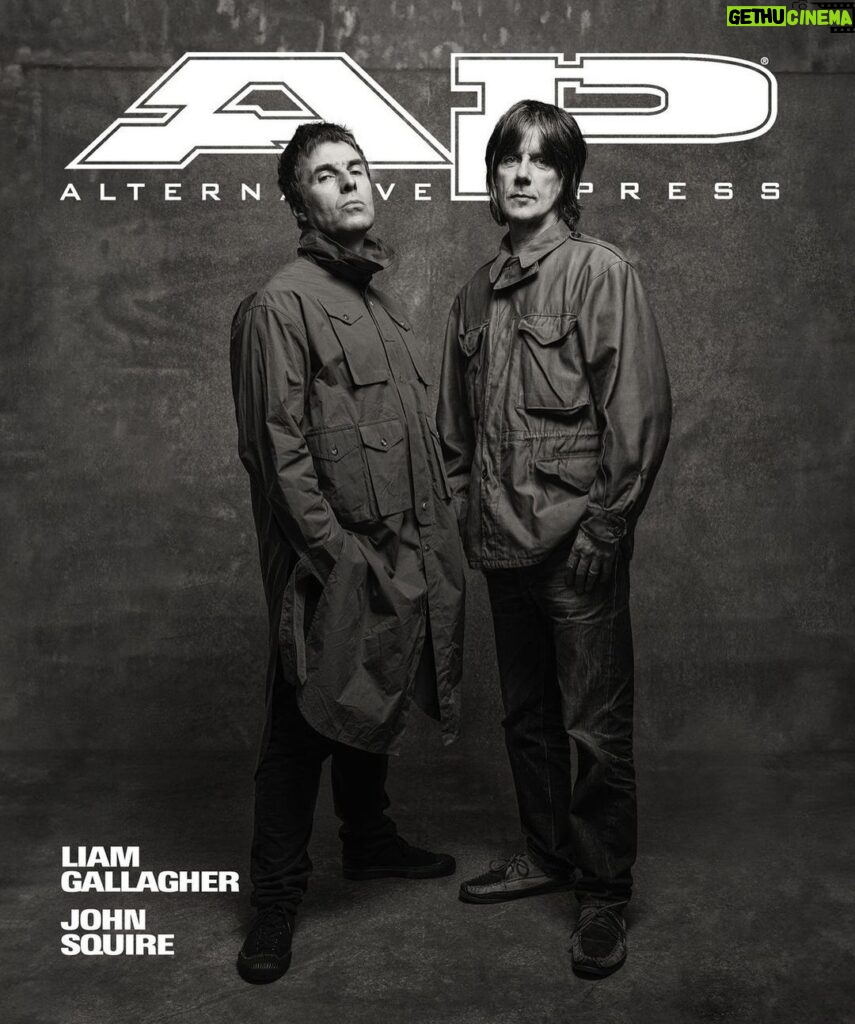 Liam Gallagher Instagram - LIAM GALLAGHER AND JOHN SQUIRE: ALL THE WAY HOME @altpress Interview by @annazanes Photos by @tommyophoto Pre-order at altpress.com
