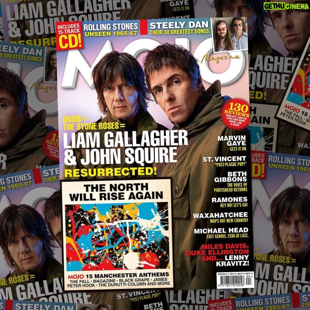 Liam Gallagher Instagram - “John Squire has the formula for music. How could I turn these songs down?” @mojo4music On newsstands from tomorrow.