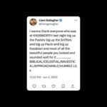 Liam Gallagher Instagram - BiBLICAL / CELESTIAL/MAJESTICAL/APPROACHABLE/HUMBLE/SPIRITUAL LG x KNEBWORTH 22 out 11.8.23. Pre-order at link in bio. Knebworth Park