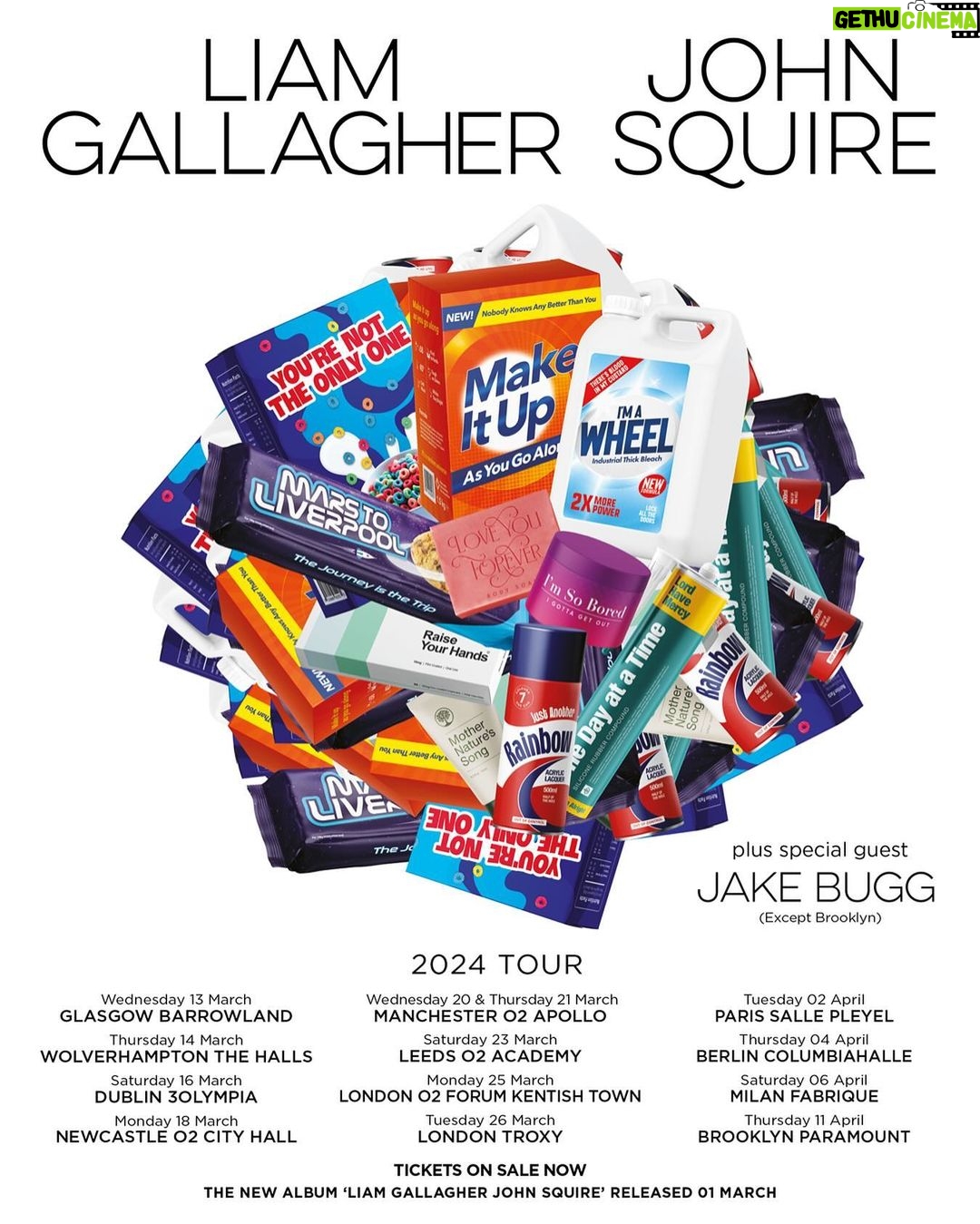 Liam Gallagher Instagram - TICKETS FOR ALL LIAM GALLAGHER JOHN SQUIRE SHOWS ON SALE NOW CD and ticket bundles available at the link in stories and bio.