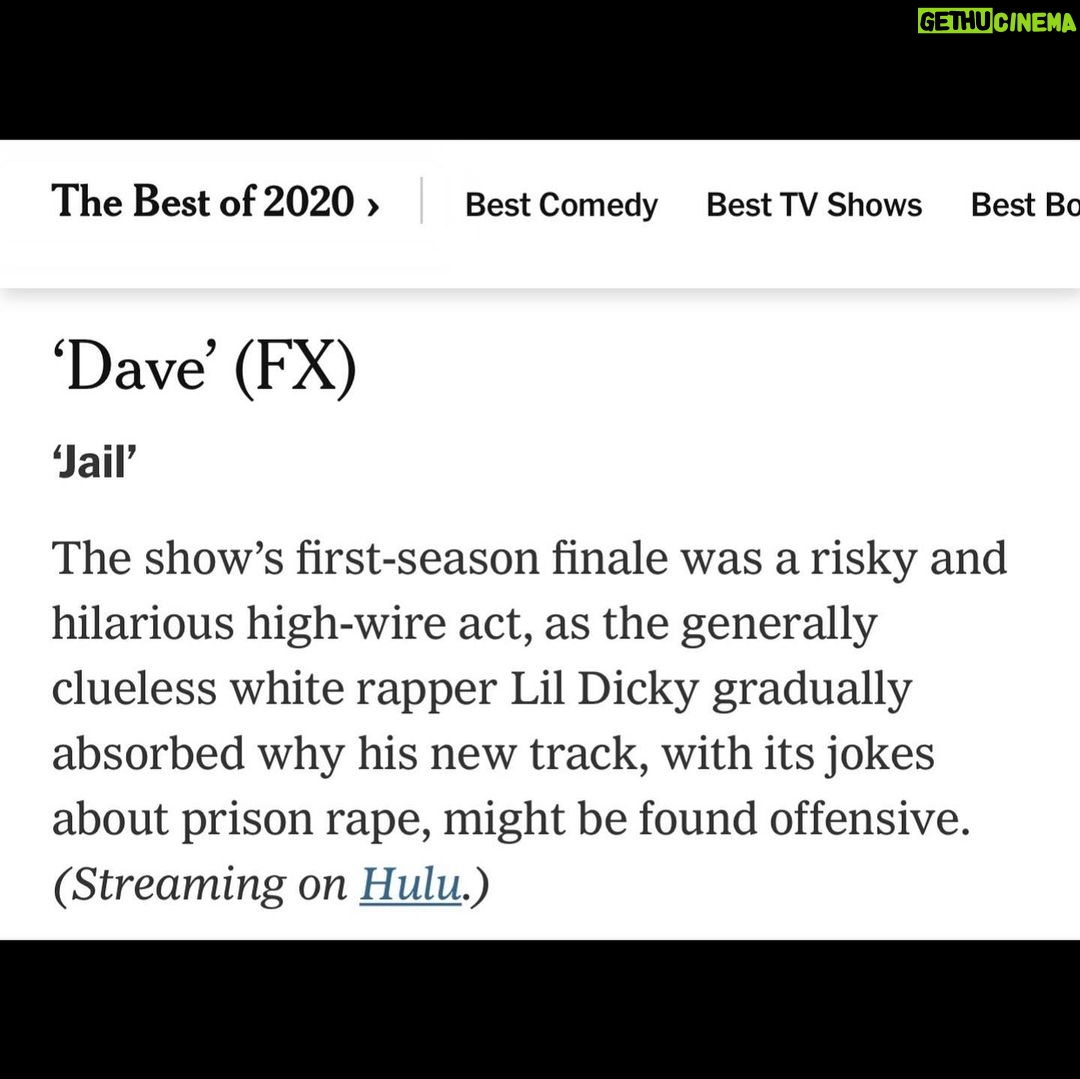Lil Dicky Instagram - So proud to see the love we’re getting in these end of year lists. Thank you everyone involved in the @daveonfxx family for making this all possible. I love you guys. Season 2 is being built as I type.