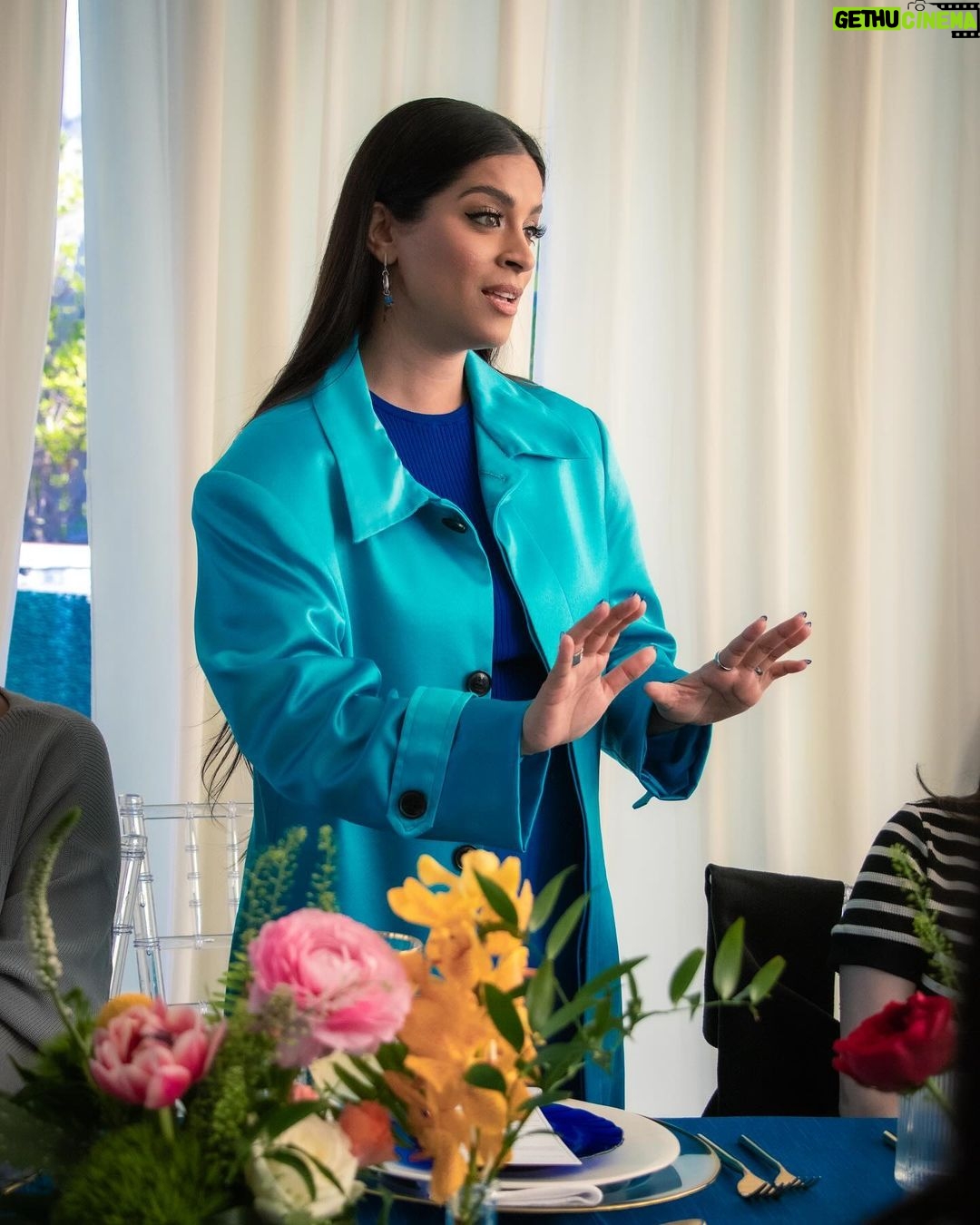 Lilly Singh Instagram - Hosted a lunch to celebrate my upcoming hairline launch with @AAVRANI. And I hosted it at my house because this isn’t just business, it’s personal. My hair is everything to me. I don’t take it lightly and that’s not just because it’s heavy af… I’m excited to finally announce our four upcoming products: 💙 Hair Density Boosting Treatment 💙 Hair and Scalp Recovery Oil 💙 Deep Conditioning Hair Mask 💙 Dry Scalp Rescue Serum All tested by yours truly over the past year. And, works on all hair types. Available on Sephora.com March 12! Your hair and scalp want you to mark your calendar 🗓️ PS: I initiated an impromptu hair oiling session at this lunch and I regret absolutely nothing.