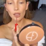 Lily Aldridge Instagram - Finishing Touches 💋 NYFW Makeup by @cgonzalezbeauty using @armanibeauty Hair by @jacobrozenberg using @harryjoshprotools And gorgeous Facial @fabricioormonde