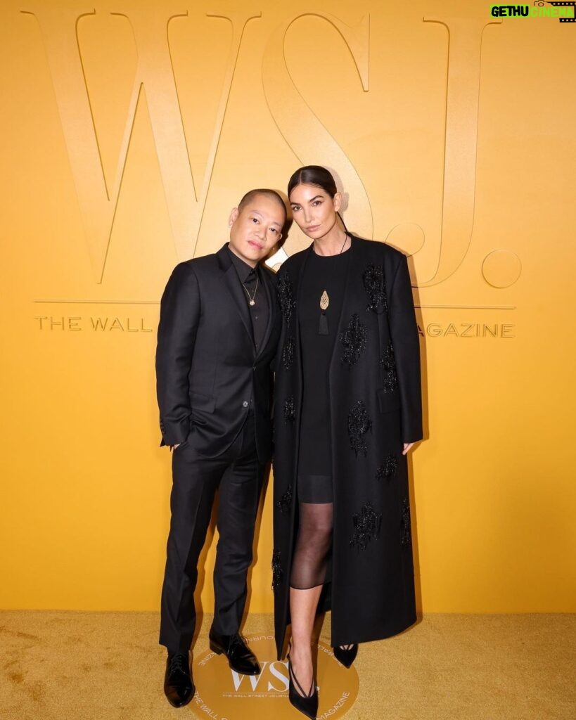 Lily Aldridge Instagram - Inspiring night celebrating @wsjmag #wsjinnovators 🖤 Thank you for a Fab Date night out @JasonWu Wearing #JasonWuCollection & Gorgeous @TiffanyAndCo Jewelry 🩵 Styled by Jason Hair by @DaniellePriano Makeup by @IAmJamalScott using @jasonwubeauty💋 Nails by @jinsoon Thank you @sarahballsy ❤ Photos provided by @wsjmag