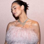 Lily James Instagram – Pink on pink. A Vanity Fair throw back. 💗 
by @pipbourdillon in @versace and @cartier Beverly Hills, California