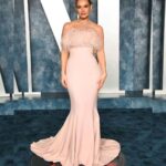 Lily James Instagram – Pink on pink. A Vanity Fair throw back. 💗 
by @pipbourdillon in @versace and @cartier Beverly Hills, California