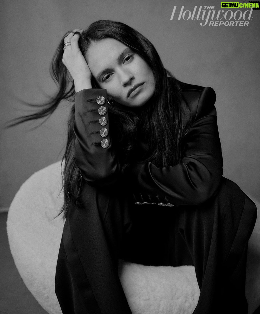 Lily James Instagram - @hollywoodreporter thank you for this amazing and surreal moment 🖤