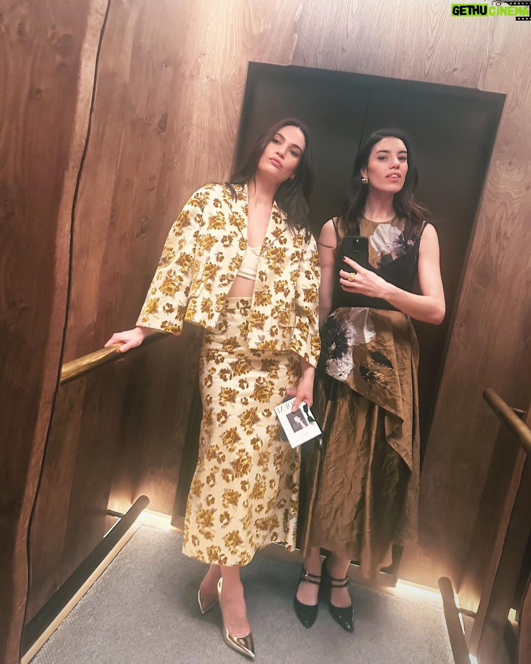 Lily James Instagram - πππ @erdem still dreaming about your exquisite collection, feeling both in awe and inspiredβ¦ πππ 1 Hotel Mayfair