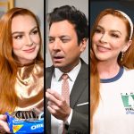 Lindsay Lohan Instagram - They’re like… Twins! @lindsaylohan #TheParentTrap #FallonTonight The Tonight Show Starring Jimmy Fallon